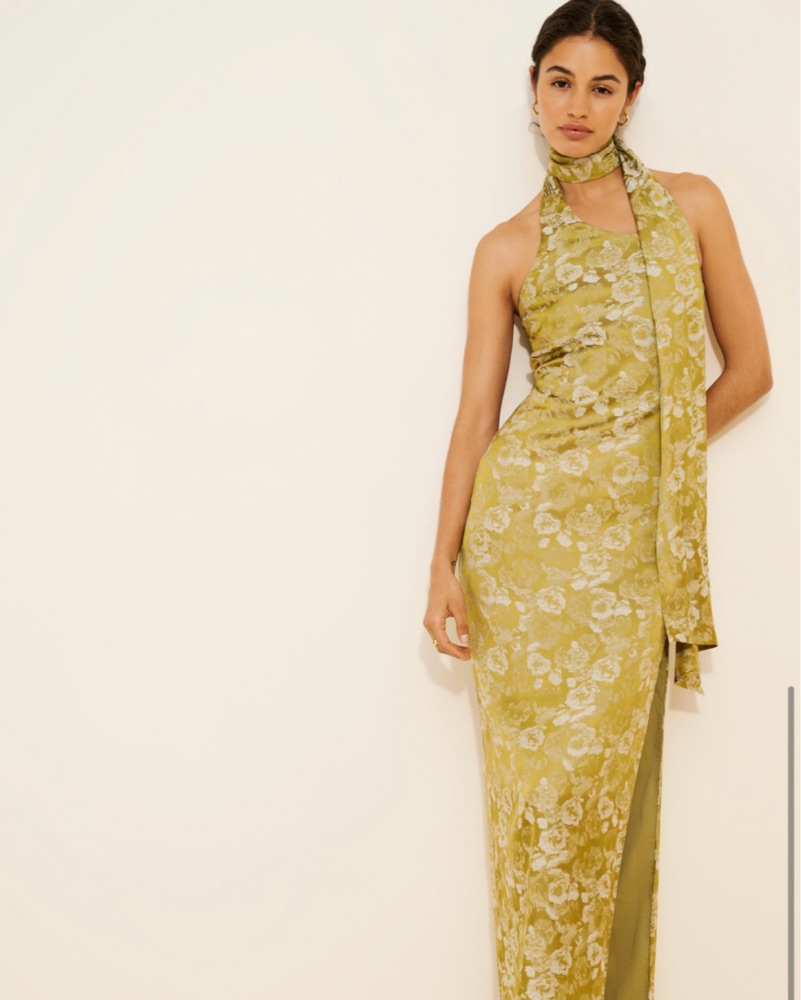 if by sea green dress If By Sea Polka Dot Maxi Dress