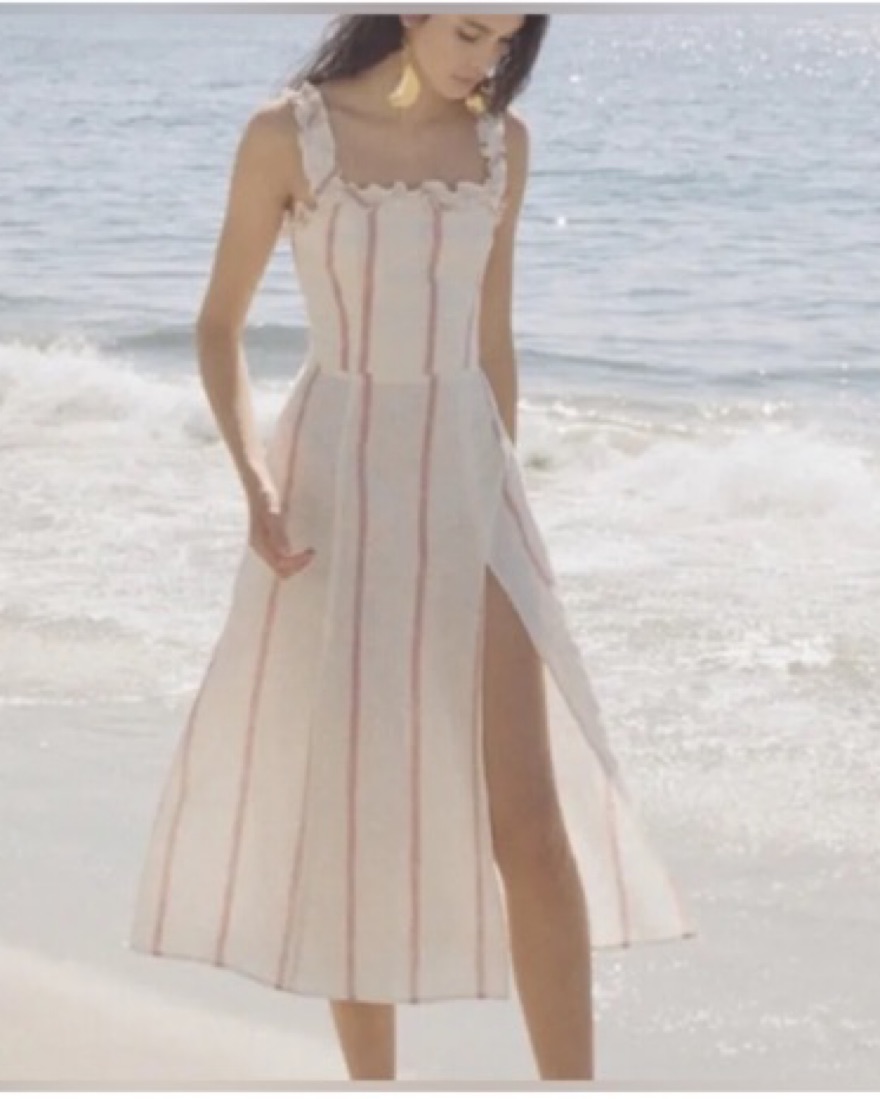 Reformation Lavender Linen Midi Dress by Reformation - Pickle