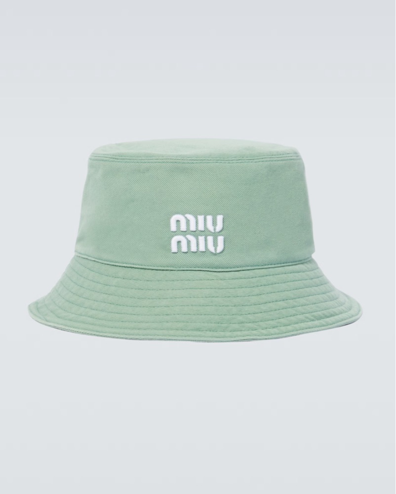 Miu Miu Denim Bucket Hat by Miu Miu - Pickle