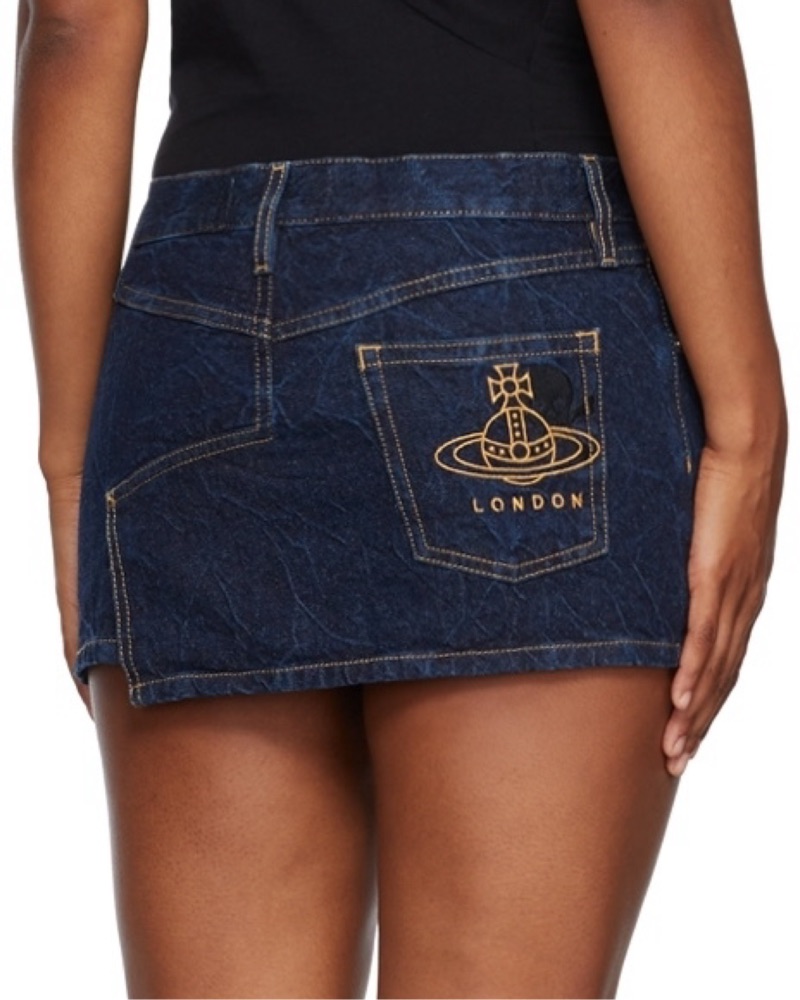 スカート Vivienne Westwood denim mini skirt orb Vivienne Westwood SS1985 Orb Monogram Denim Mini-Skirt | eBay