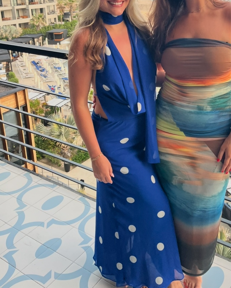zara blue polka dot dress Zara Polka Dot Zara Blue Maxi Dress Maxi Dress Zara Blue Spotty Dress Blue  Polka Dot