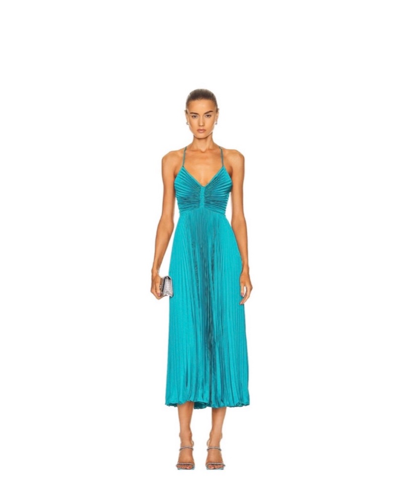 A.L.C Gemini Pleated Dress by ALC - Pickle