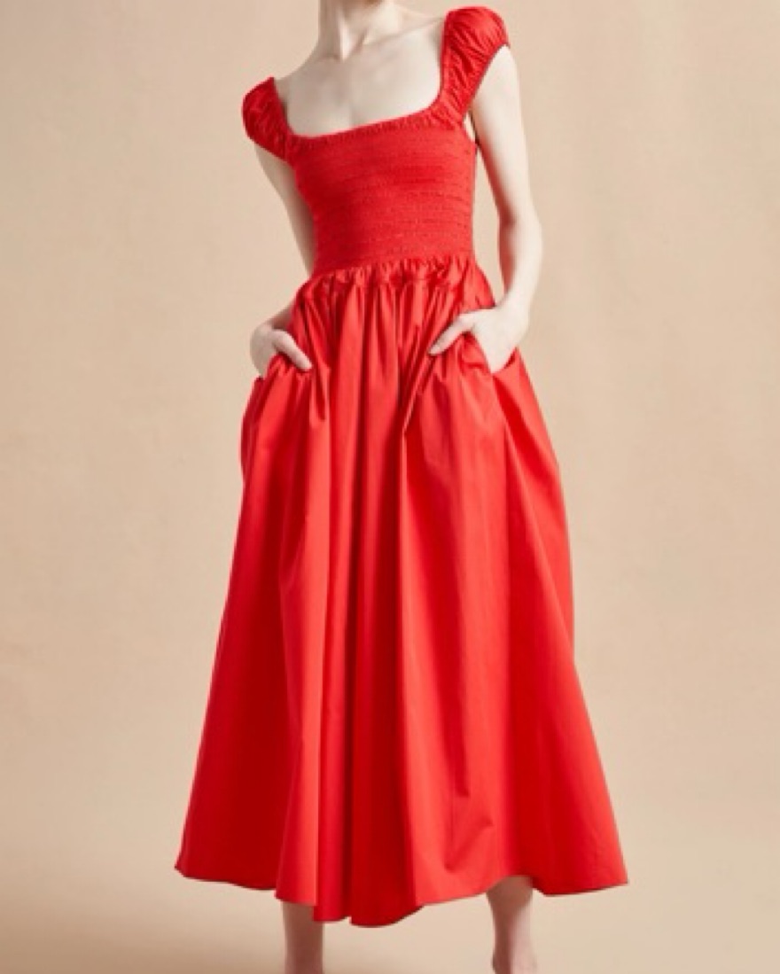 la ligne red dress VIVIAN   