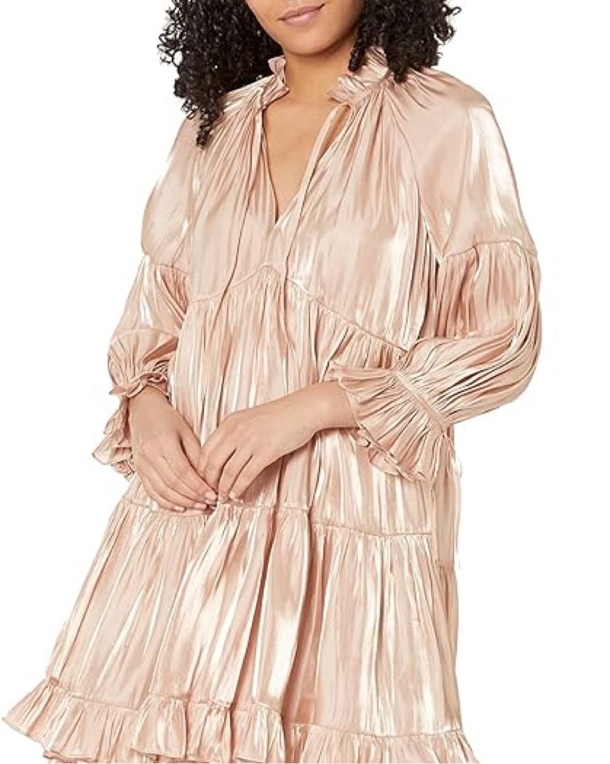 cinq a sept gold dress Cinq  Sept Women's Trailing Peonies Maude Midi-Dress - Khaki White