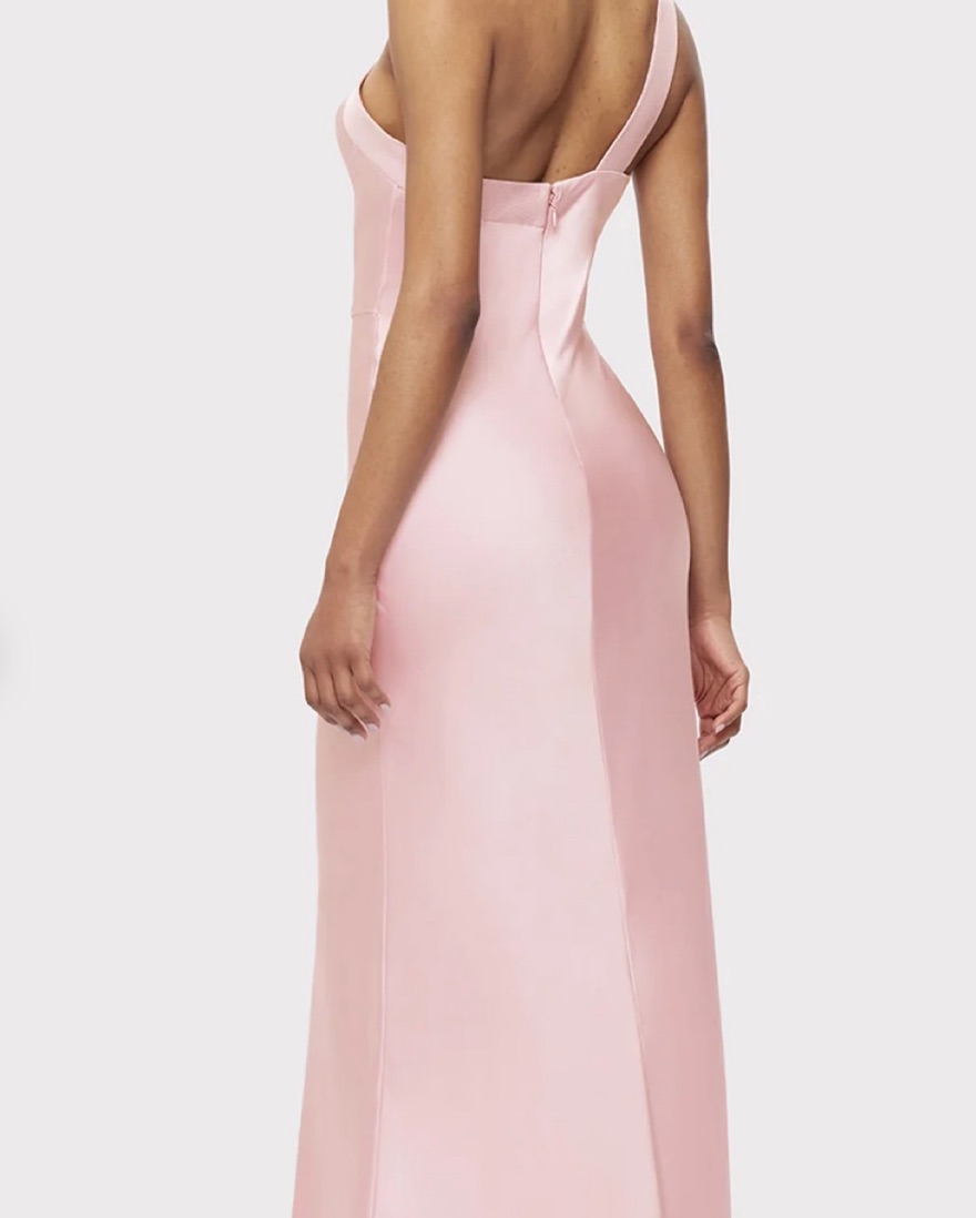 herve leger light pink dress Herve Leger Long Pink Bandage Dress