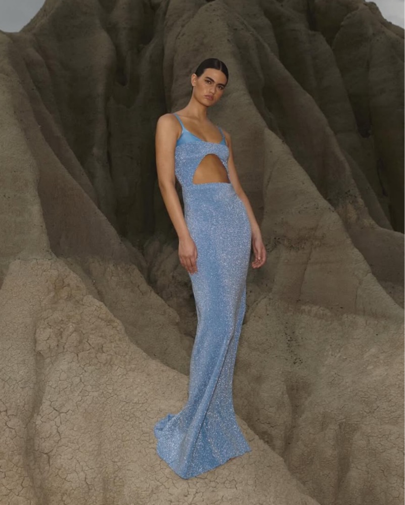 house of cb dress blue House of CB Marcella Ocean Blue Pleated Maxi Dress  The Dress Nook