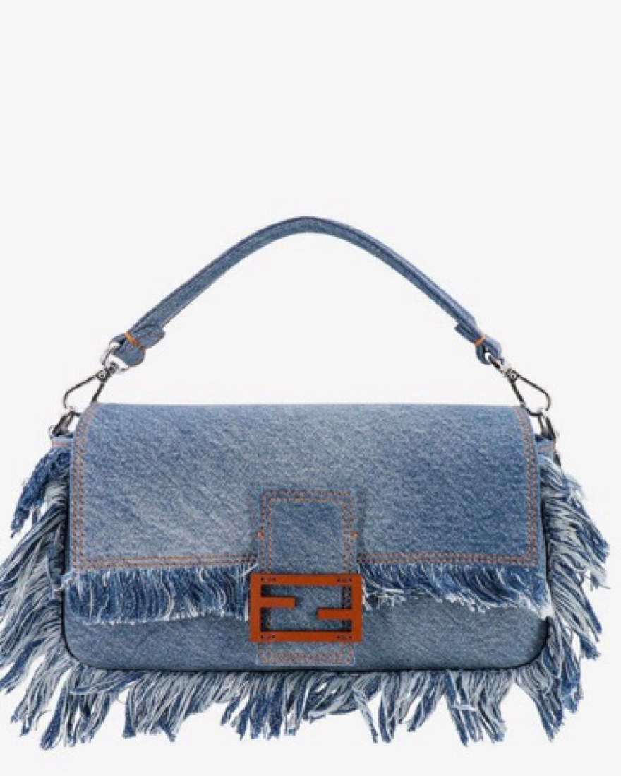 FENDI キャム サコッシュ Fendi Denim Baguette Crossbody by Fendi - Pickle