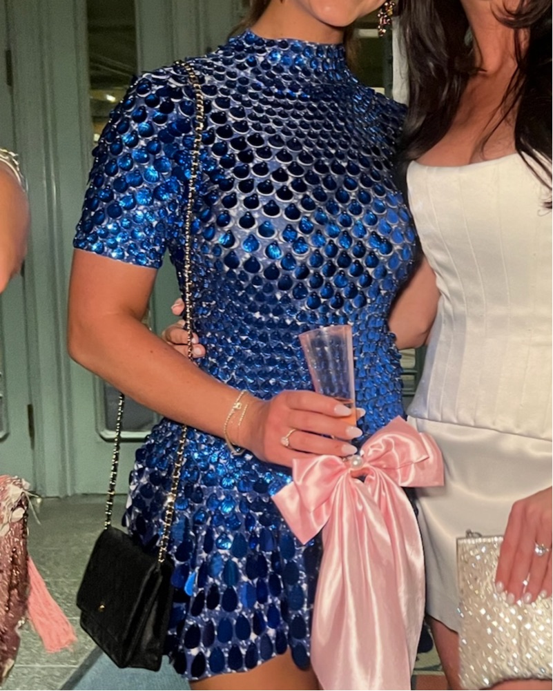 The Party Edition Nala Sequin Dress by The Party Edition London - Pickle
