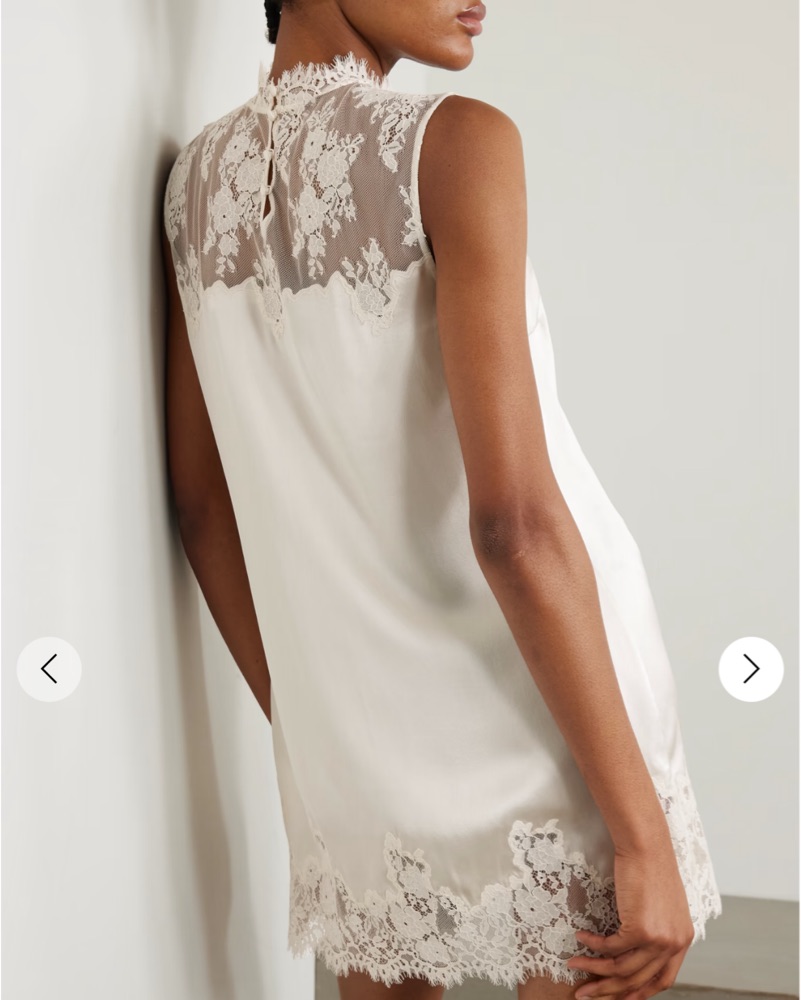 white doen mini dress Doen White Lace Trim Mini Dress by Doen