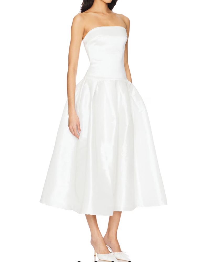 Revolve: More To Come. Strapless Dress by MORE TO COME / Revolve - Pickle