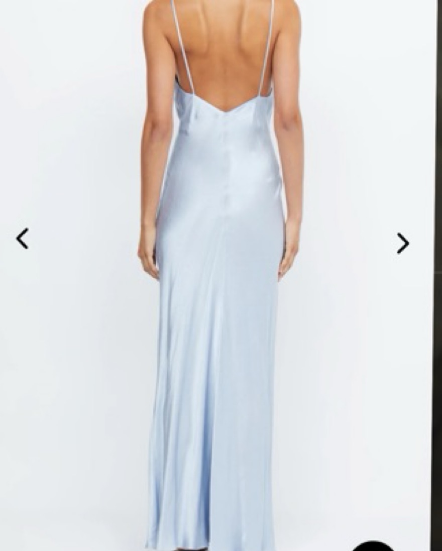 bec and bridge moon dance dress blue Bec & Bridge  Moon Dance Maxi Dress in Dusty Blue  Dress Hire Studio