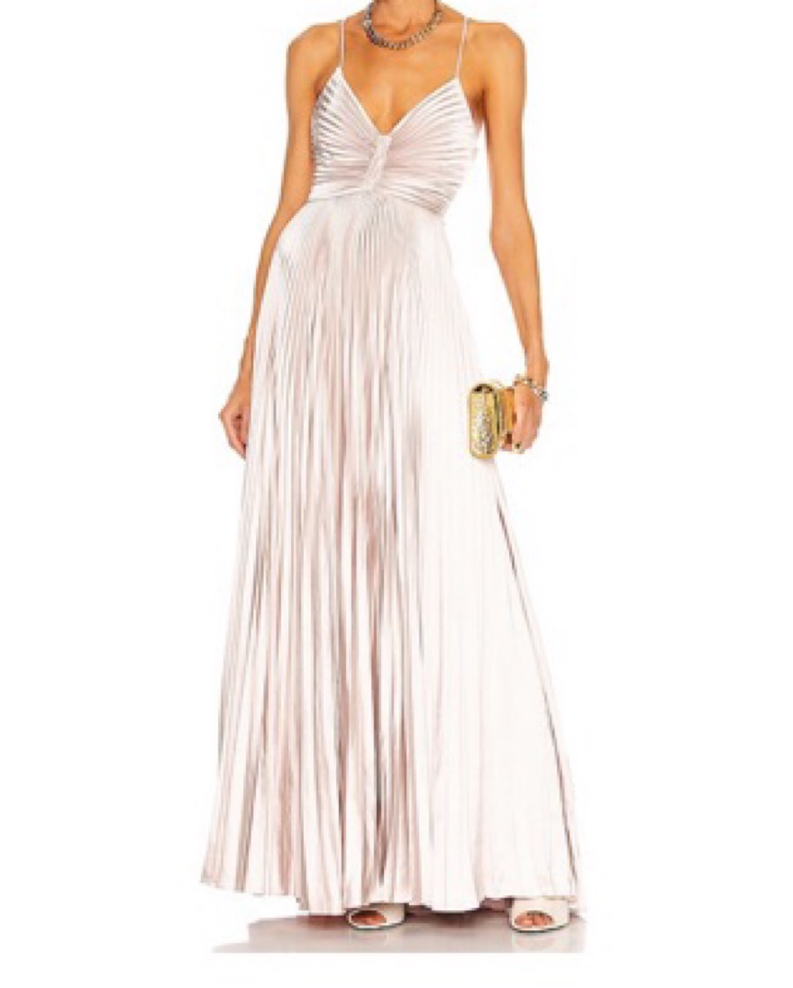 alc aries dress pink A.L.C. | Dresses | Nwt Alc Aries Pleated Satin Maxi Dress In Maillot