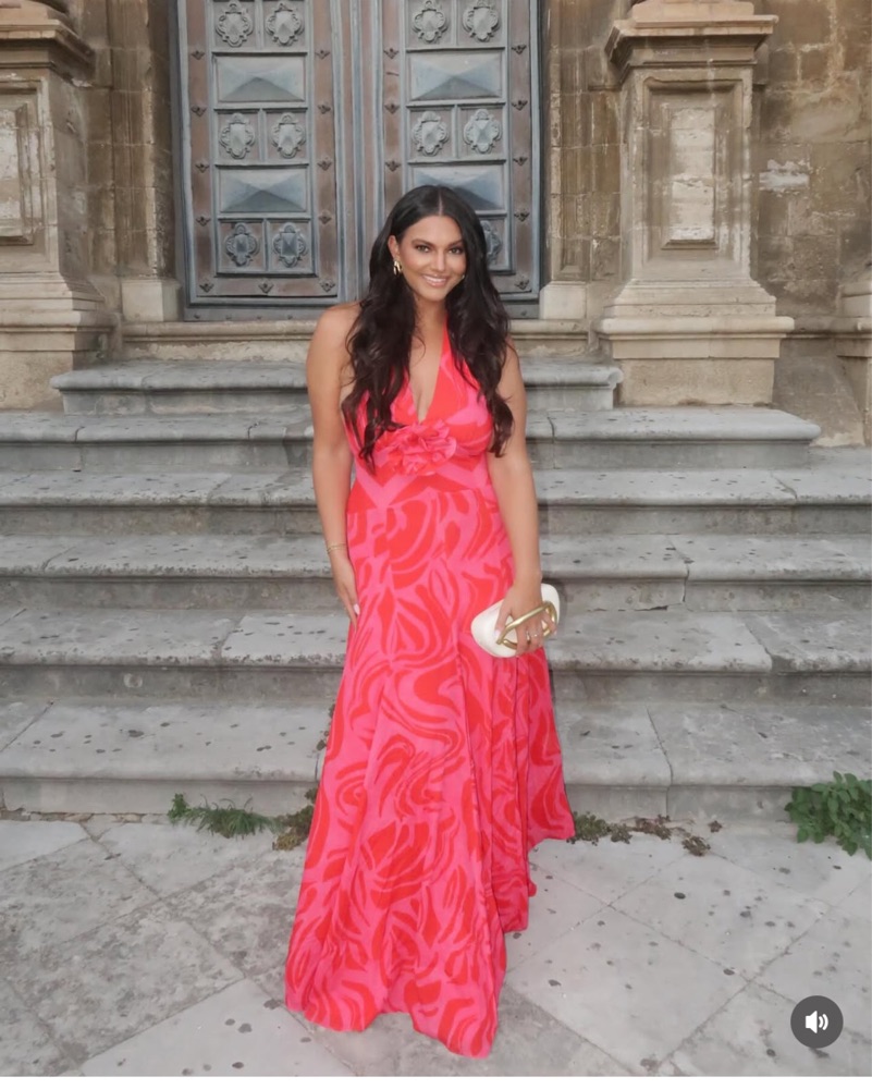 silvia tcherassi halter dress Raisa Dress DEGRADED RED 2026