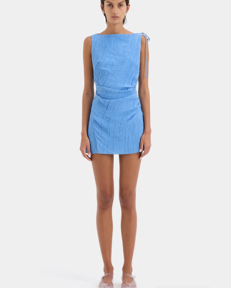 sir the label blue mini dress Sir Blue Ligera Mini Dress Size 1 by SIR THE LABEL