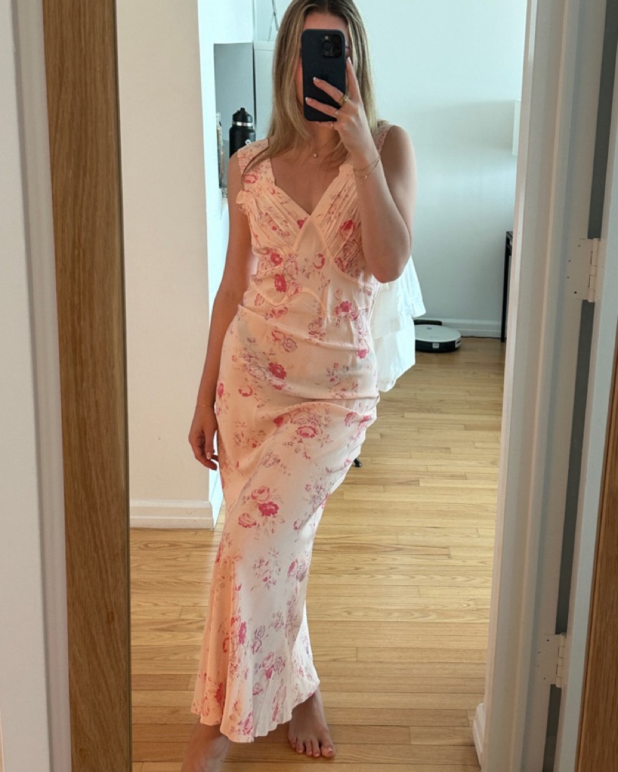 hydrocolloid dressings Floral Satin Long Dress 7444 – Sparkly Gowns main image 1