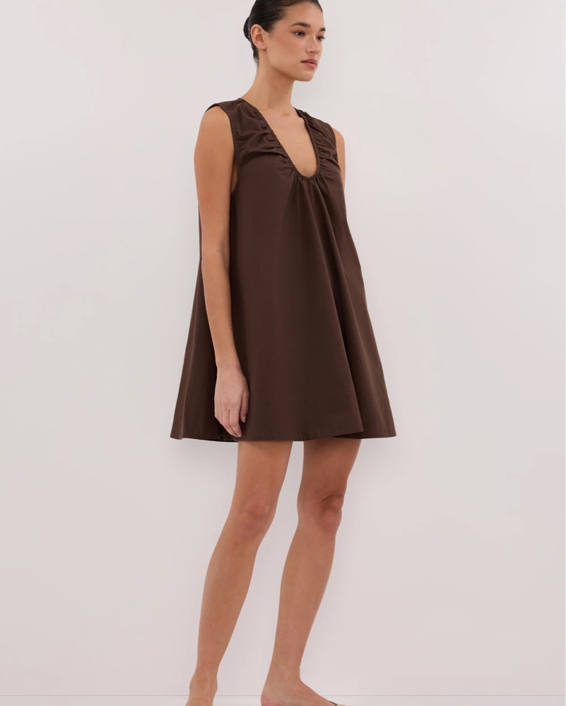 Dissh Gabby Oversized Cotton Mini Dress by Dissh - Pickle