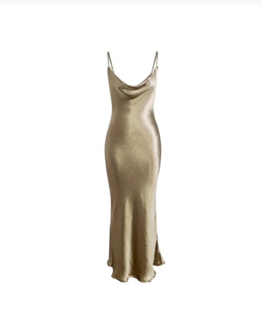 naomi satin dress Naomi Satin Asymmetric Hem Maxi Dress / Ivory | MESHKI