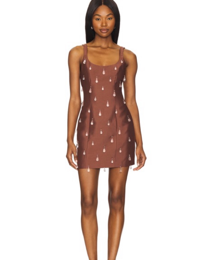 alemais rowena beaded mini dress Alemais Rowena Beaded Cotton-Linen Mini Dress