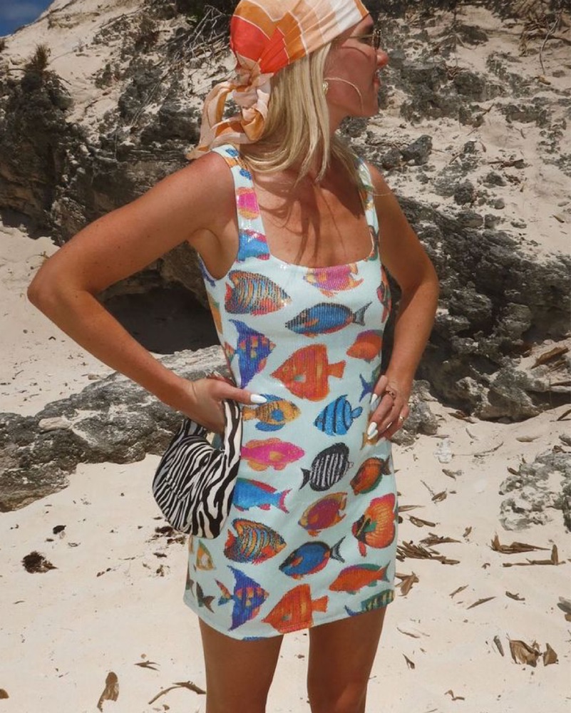 fish sequin dress Sexy Fish Sequin Mini Dress