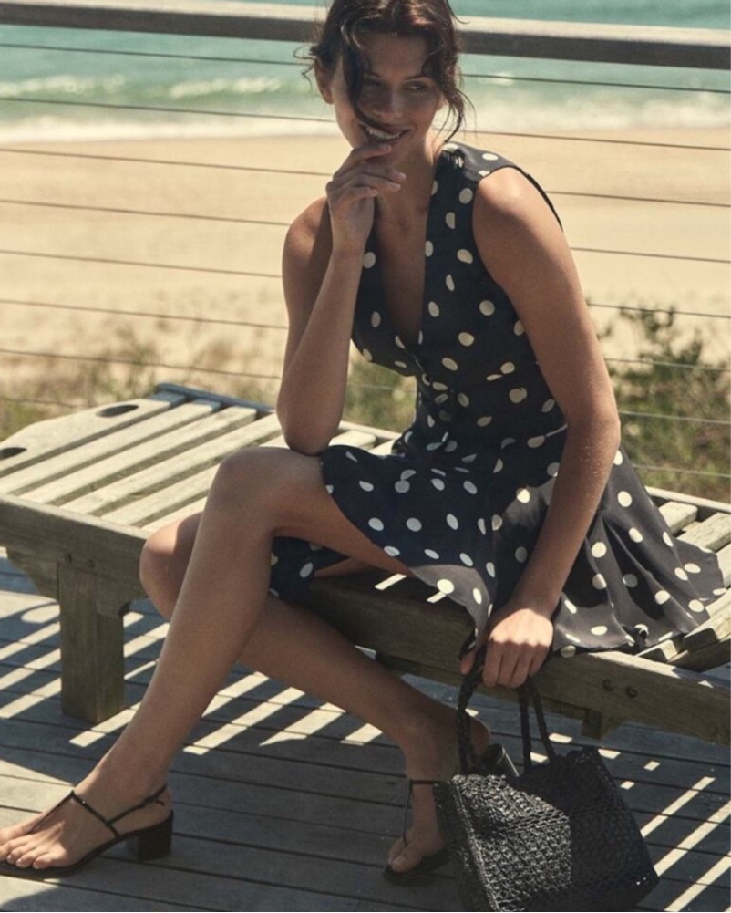 doen polka dot mini dress Doen Aubrey Polka Dot Silk Mini Dress by Doen