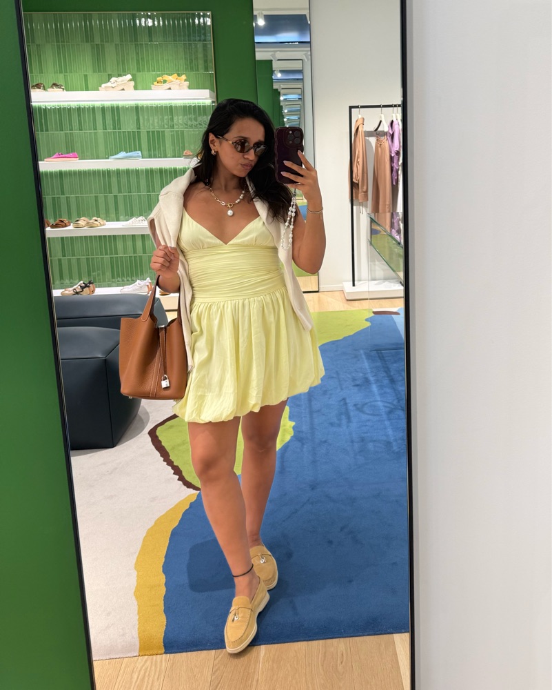 mango yellow mini dress RUNAWAY Charisma Mini Dress Mango