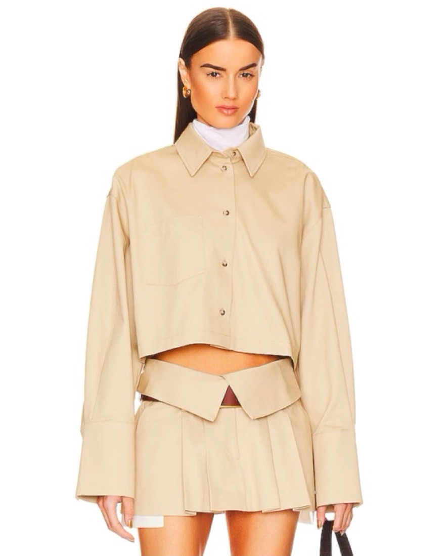 Helsa Chino Pleated Mini Skort by Helsa - Pickle