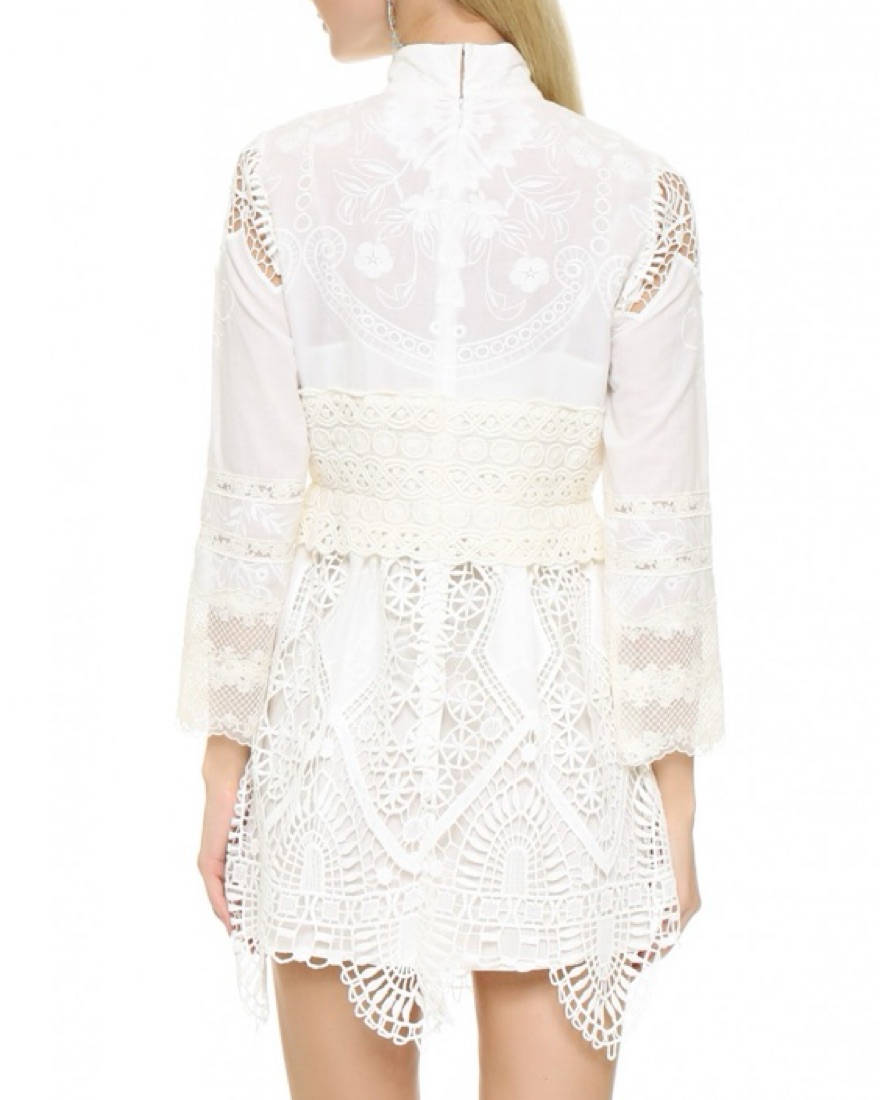 Anna Sui Vintage White Lace Mini Dress by Anna Sui - Pickle