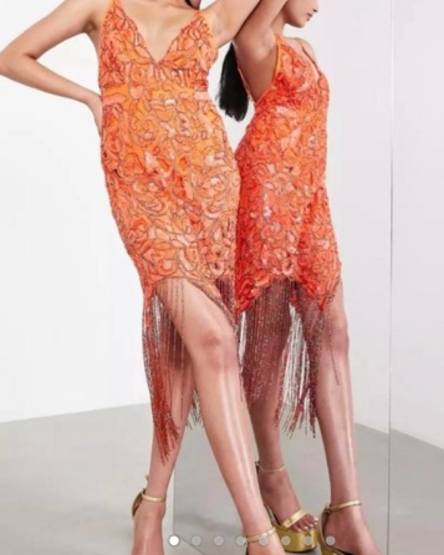 asos beaded midi dress ASOS EDITION sequin cami midi dress with floral beaded fringe in gold