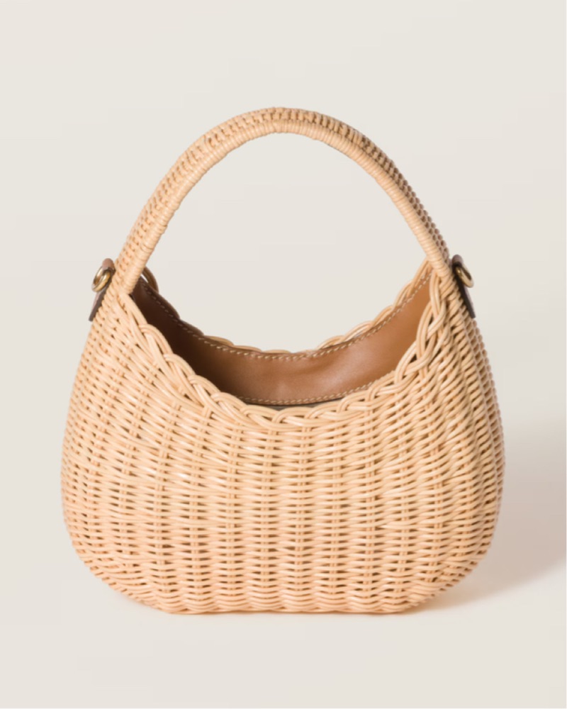 Miu Miu Wander wicker handbag | Pickle