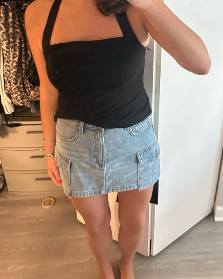 Denim Forum Cargo Mini Skirt | Pickle