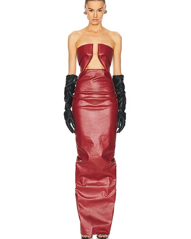rick owens red dress 100% Cotton. Rick Owens Spring/Summer 2023 Paris