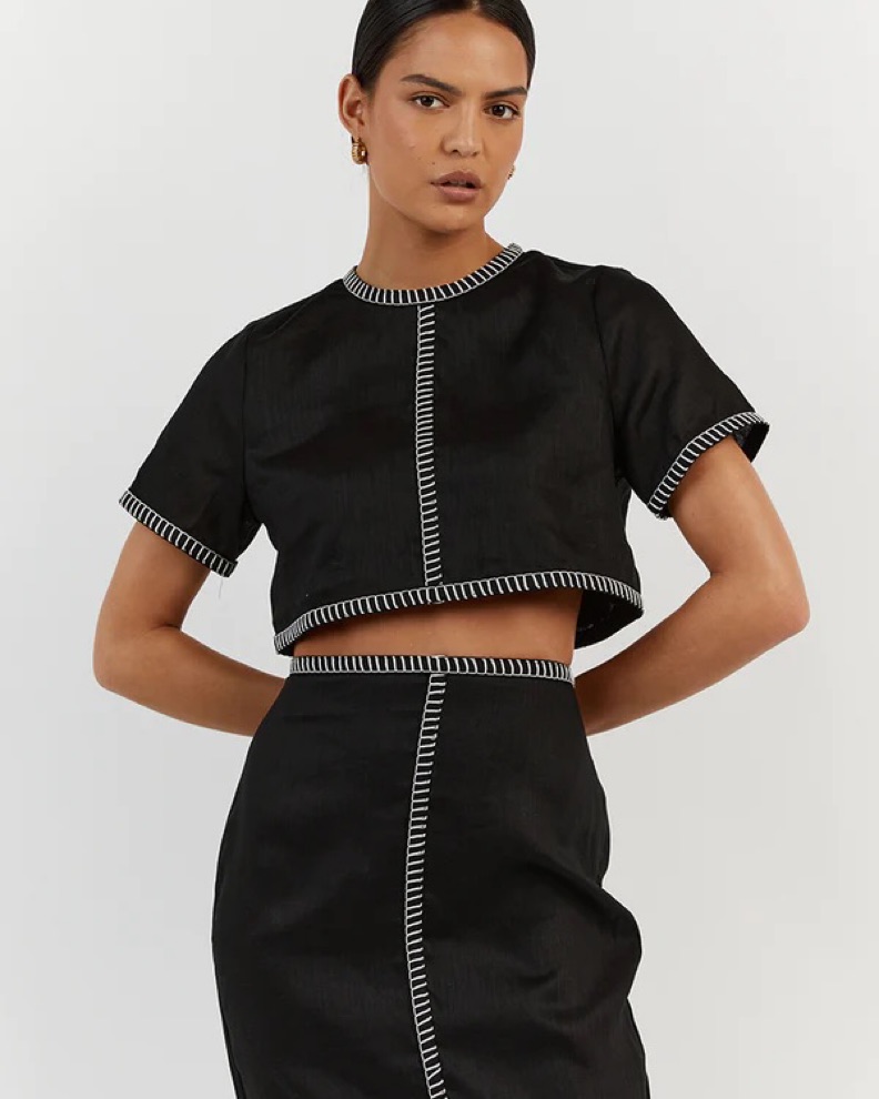Dissh Bella Black Linen Set by Dissh - Pickle