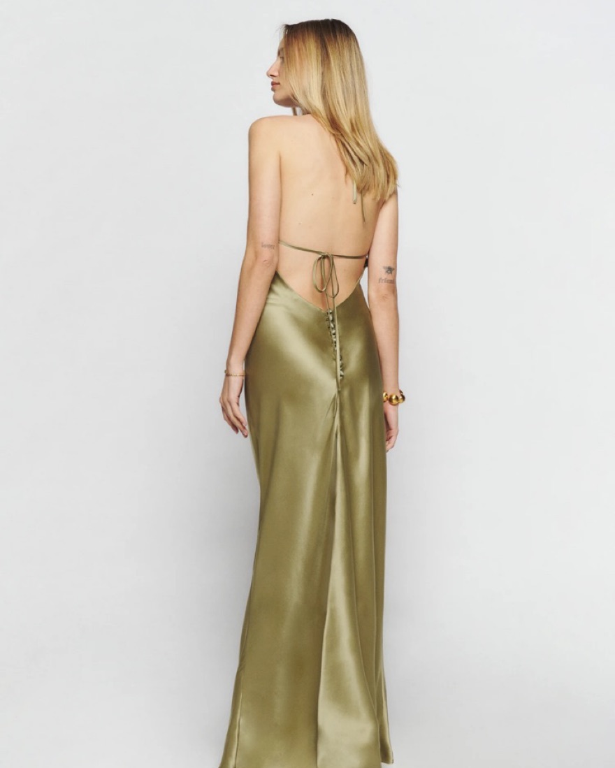 Reformation Jeany Silk Dress by Reformation - Pickle