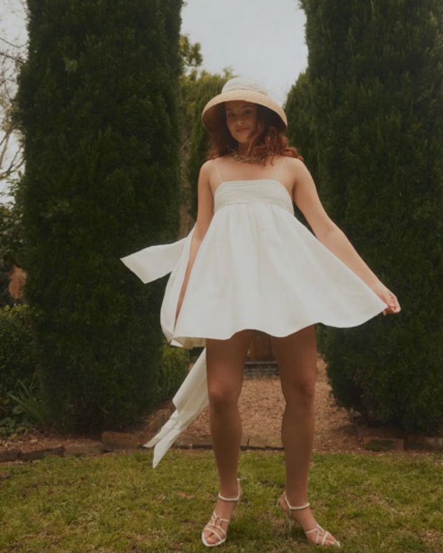 Aje Cantina Mini Bow Back Dress | Pickle