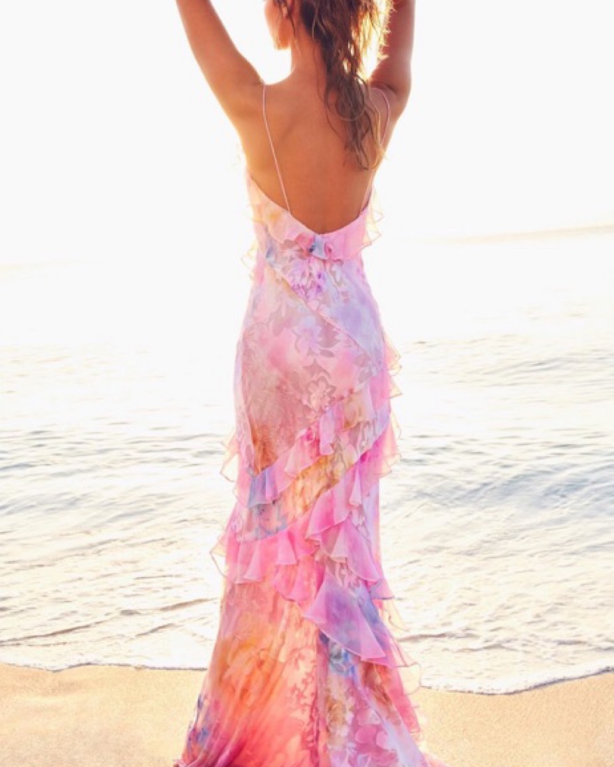 rialto jacquard floor-length dress Rialto Floral Chiffon Maxi Dress- Women's Designer Luxury Dresses main image 0