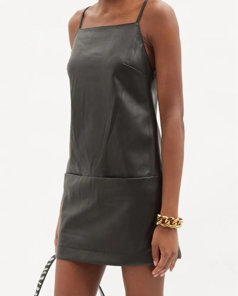 staud faux leather dress Staud Faux Leather Dress by Staud