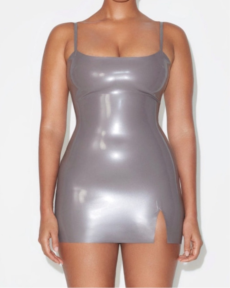 Khy X Poster Girl Silver Latex Dress by Khy - Pickle