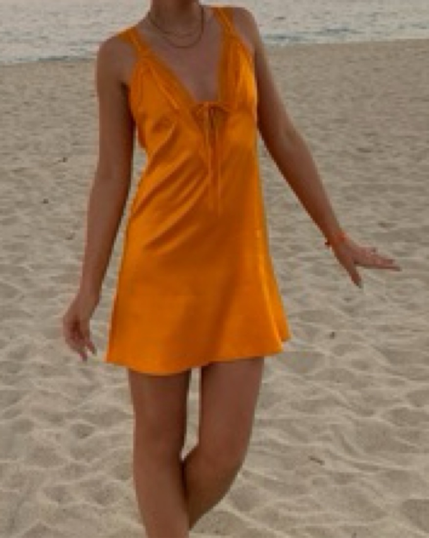 Zara Orange Slip Dress by Zara - Pickle
