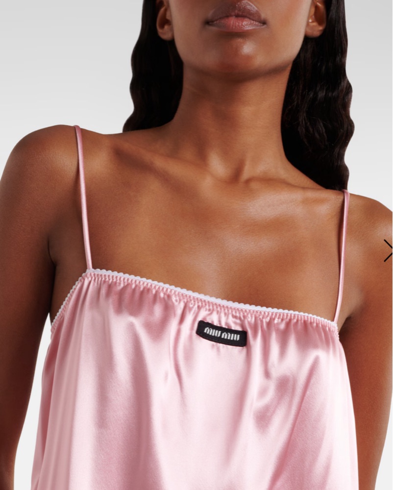 miu miu pink satin dress Miu Miu Dress by Miu Miu