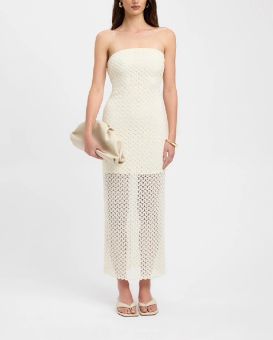 midi white fit and flare dress Ayla Cotton Fit And Flare Midi Dress / White | MESHKI