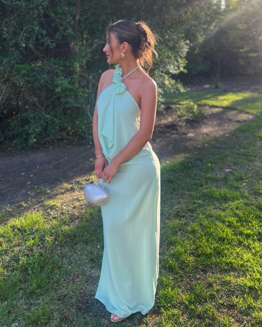 meshki sage green dress The Coco Dropped Waist Maxi Dress | Meshki main image 1