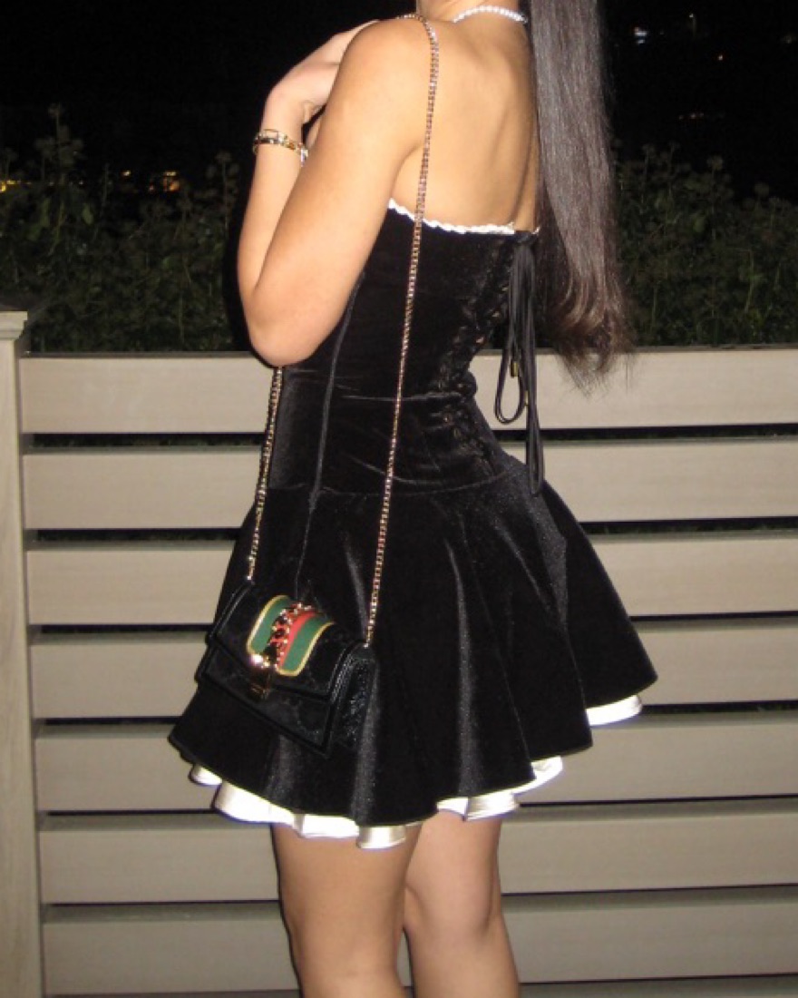 black velvet mini dress strapless Endless Rose Velvet Rhinestone Mini Dress main image 0