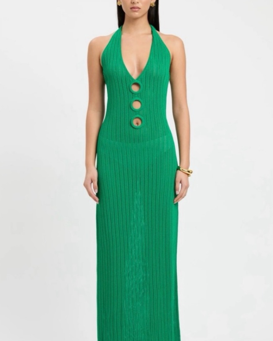 kookai green wrap dress Kookai Majestic Dress