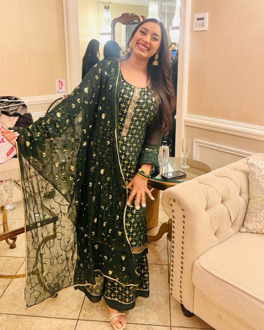 Desi/Indian Gharara Dress (Green) by Purchased In Bangladesh M - Pickle