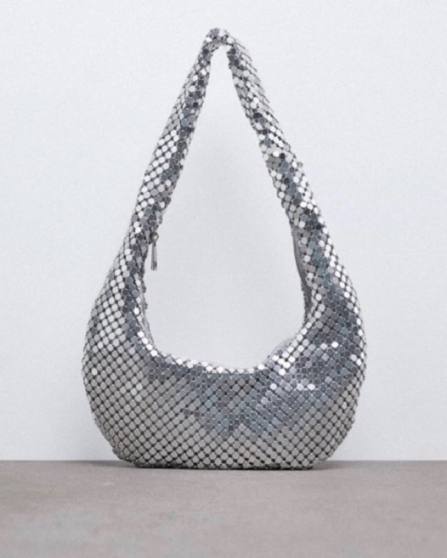 Zara Silver Disco Purse | Pickle