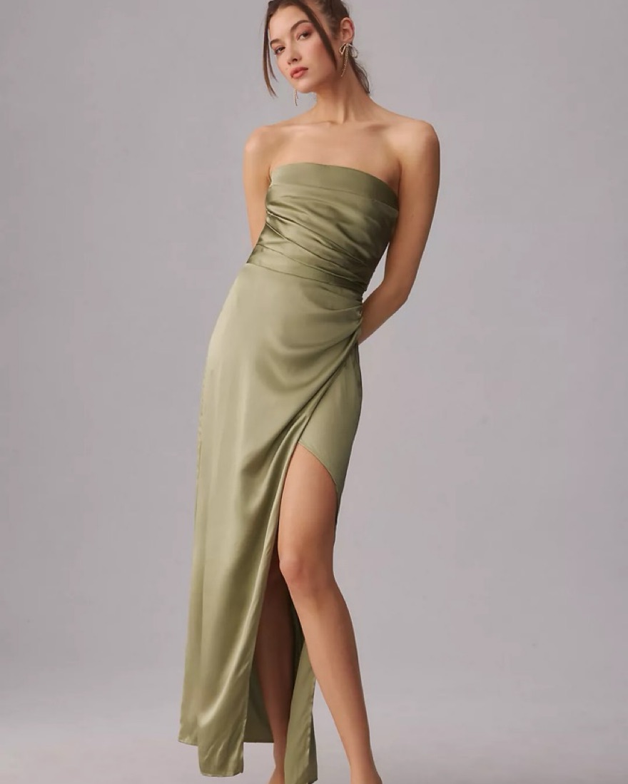 olive green reformation dress Olive Reformation Midi main image 0