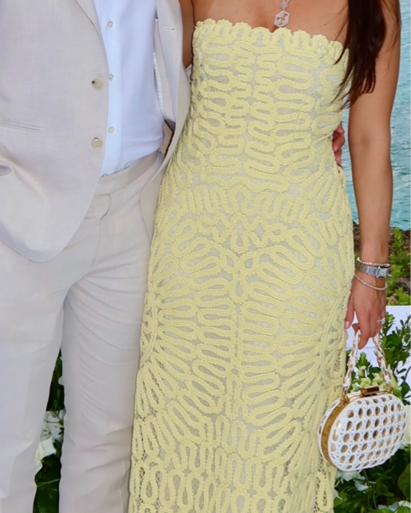 jonathan simkhai yellow lace dress SIMKHAI Yellow Sequin Gown by Jonathan Simkhai
