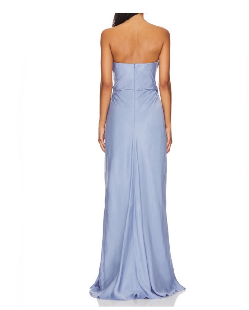 rachel gilbert aries curved eco-satin maxi dress Rachel Gilbert Aries Maxi Dress in Marina