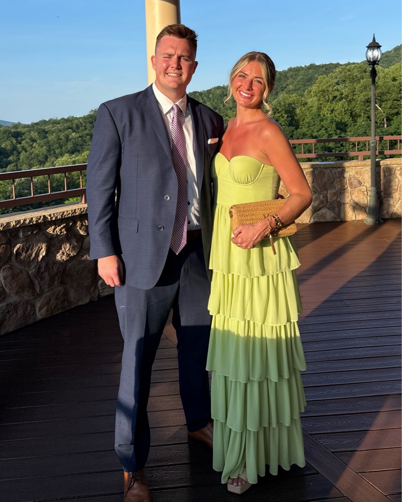 lovers and friends green dress Lovers and Friends Farrah Gown in Pear Green