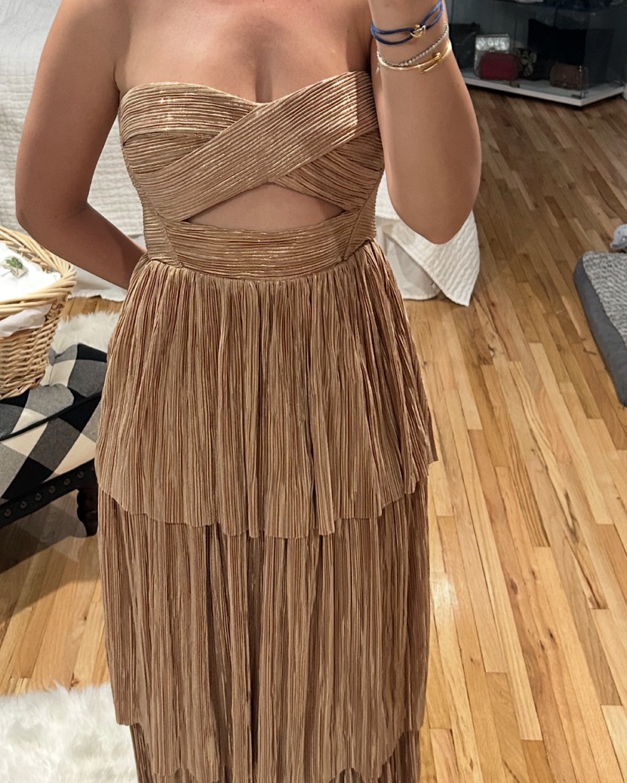 Sabrina Musayev: Kyra Dress In Pecan by Sabrina Musayev - Pickle